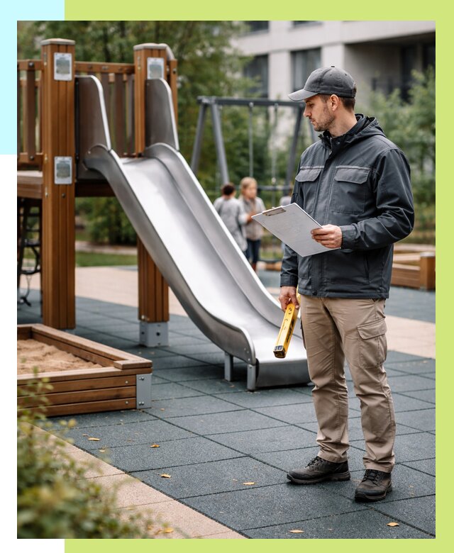 Сертификация детских площадок в Чусовой от 26120 р. | Алешин-Чсв