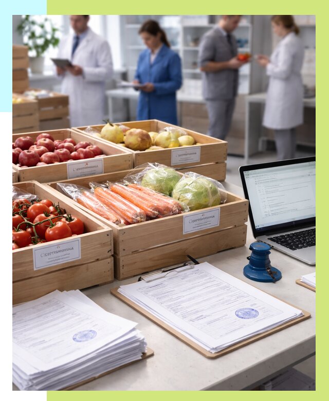 Сертификация овощей и фруктов в Чусовой от 8881 р. | Алешин-Чсв