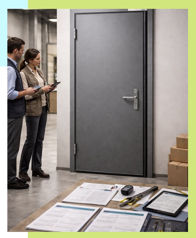 Сертификация противопожарных дверей в Чусовой от 9403 р. | Алешин-Чсв