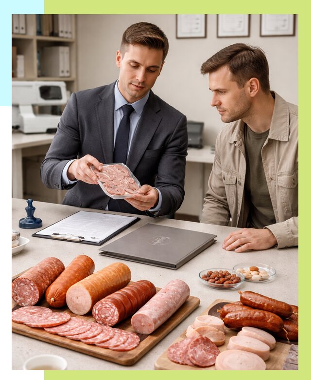 Сертификация колбасных изделий в Чусовой от 7836 р. | Алешин-Чсв