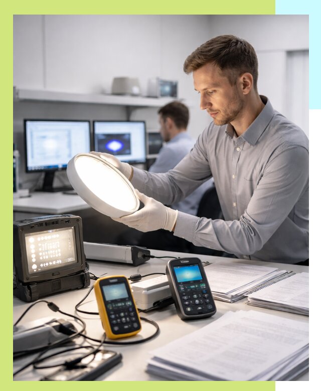 Сертификация светильников в Чусовой: испытания и оформление