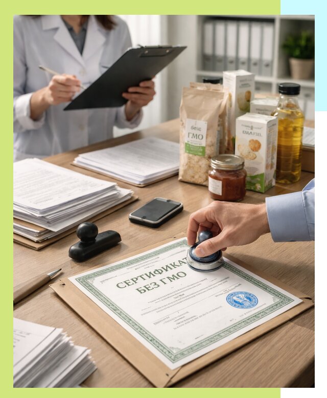 Получение сертификата Без ГМО для продукции в Чусовой