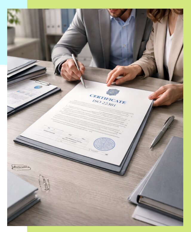 Сертификат ISO 22301 в Чусовой от 47016 р. | Алешин-Чсв срочно